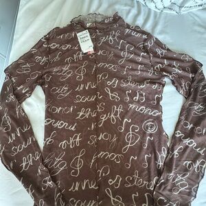 Honor the Gift Mesh Top with White Script